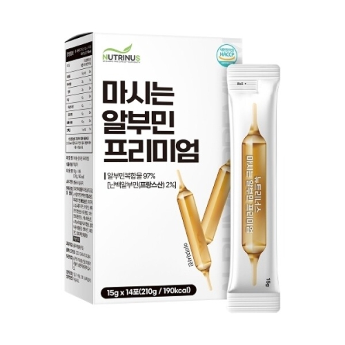 뉴트리너스 마시는 알부민 프리미엄 15g 14포 (5개)_이미지