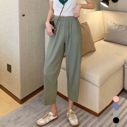 오너클랜 8부팬츠 와이드핏 통바지 URD 밴드바지 쉬폰 073 WD37D8D_250919_이미지