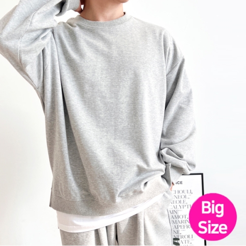 리빌모아 국산 남자 빅사이즈 맨투맨 후드티 니트 가디건 긴팔티셔츠 DJ-TSS-STTA2008-그레이_이미지