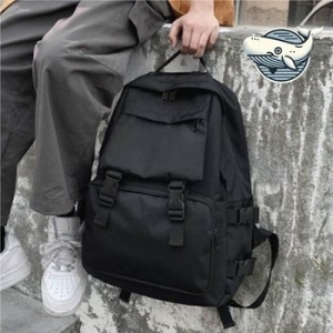 모던 블랙 방수 백팩 멀티 용도 학생 여행 WFH6BQR_이미지