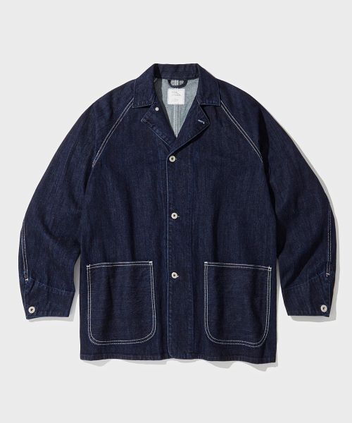 아웃스탠딩 W.W. II SELVEDGE DENIM CHORE JACKET_INDIGO 255876_이미지