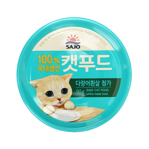 사조 캣푸드 다랑어흰살 캔 90g (1개)_이미지