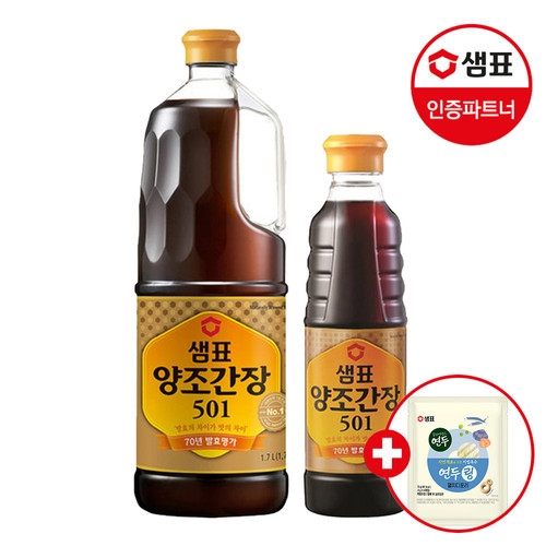 샘표 양조<b>간장</b> 501 1.7L + 500ml
