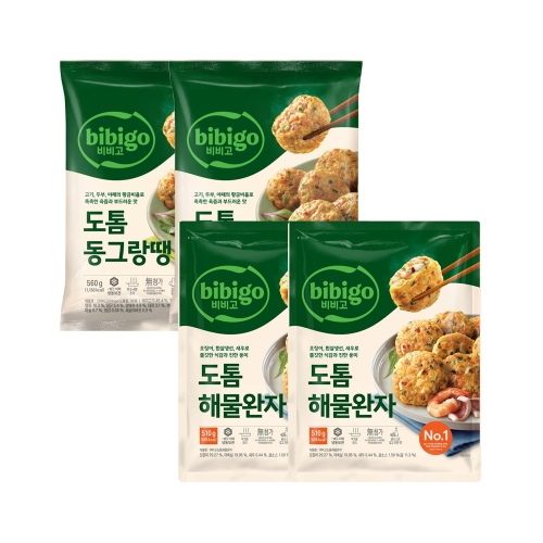 도톰동그랑땡 560g x 2개 + 도톰해물완자 510g x 2개