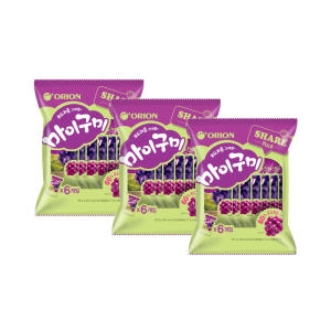 오리온 마이구미6p 포도 259.2g x 3개 대용량 젤리 간식거리