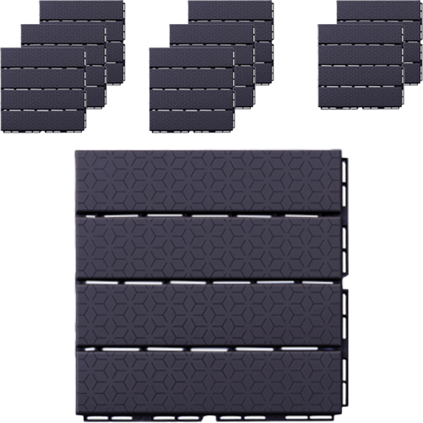 가로세로 인테리어 데크타일 차콜