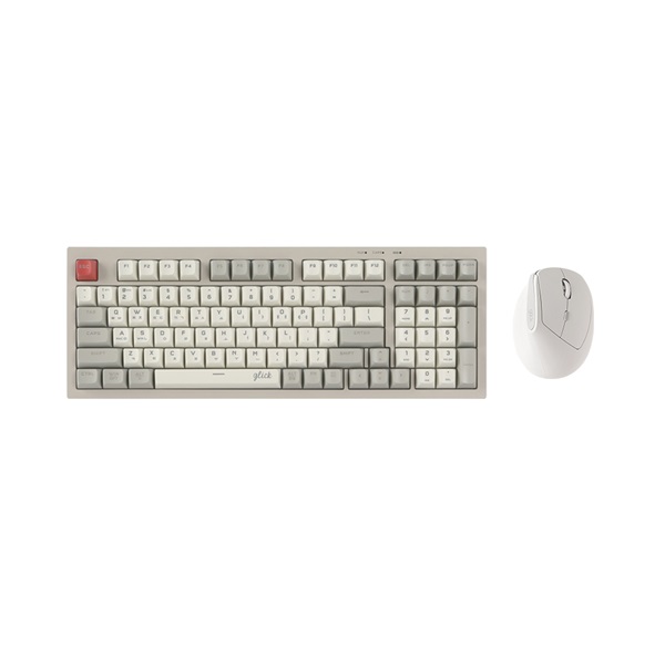 지클릭커 OFFICEPRO WMK600 사일런스 M 98 무선 키보드 마우스 세트 (Retro)_이미지