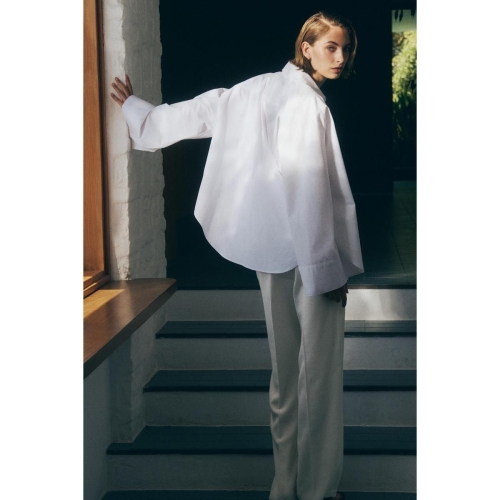 HM 여자 바지 팬츠 데일리 와이드 테일러드 화이트 1296313002