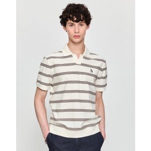 헤지스 크림 스트라이프 슬릿넥 티셔츠_HZTS5B407CR이미지입니다. 누르면 해당 게시물로 새창이동합니다.