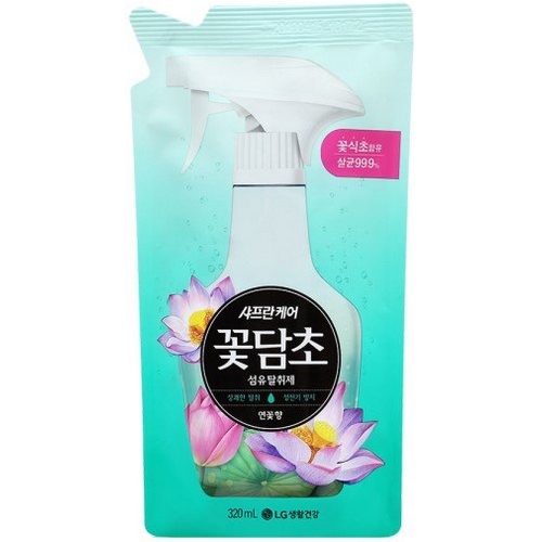 LG생활건강 샤프란케어 꽃담초 섬유탈취제 연꽃향 리필 320ml (10개)