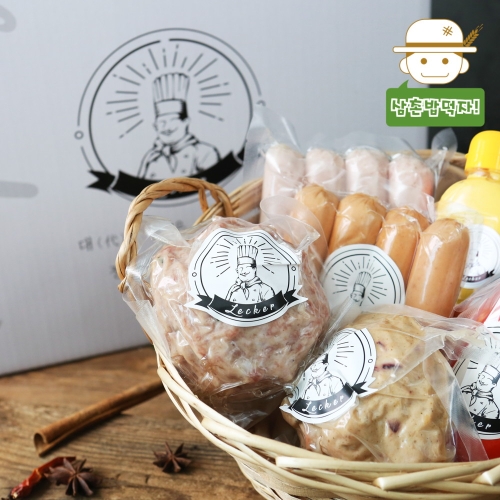 낙원식품 친환경팔도 HACCP 프리미엄 독일식 수제 햄 소세지 선물세트 1호_이미지