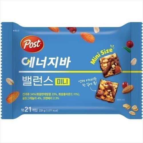 동서식품 포스트 에너지바 밸런스 미니 231g