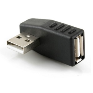 라이트컴 Coms 꺾임 좌향 90도 USB 젠더- A(M)/A(F)
