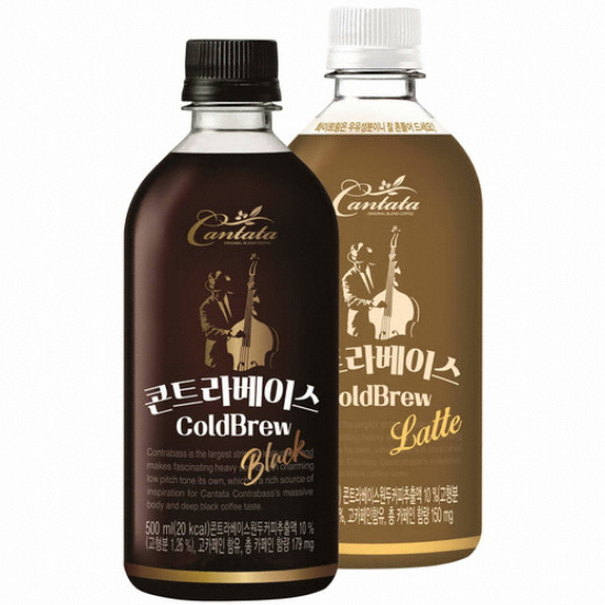 콘트라베이스 콜드브루 500ml 2종 (블랙, 라떼)