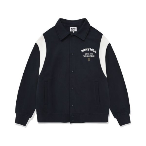 비케이브 와키윌리 와키월리 WACKY WILLY 카라 스 바시티 점퍼 네이비 MG2403JK14NA 117620