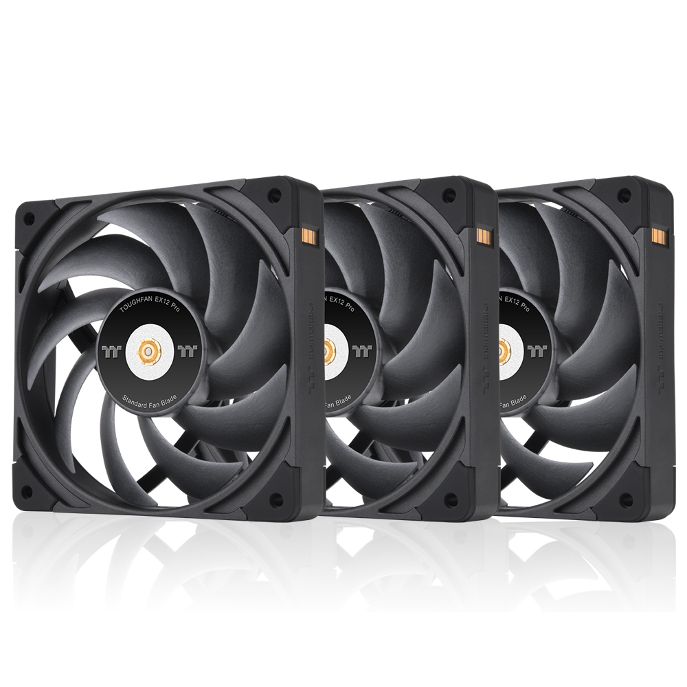 써멀테이크 TOUGHFAN EX12 Pro [3팩, 블랙]