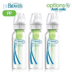 펜타존 닥터브라운 내로우넥 옵션스 플러스 PP 젖병 250ml (3개)