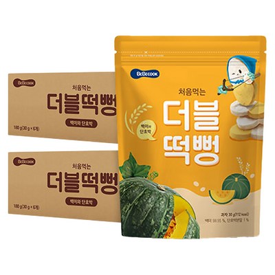 베베쿡 처음먹는 더블떡뻥 백미와 단호박 30g (12개)_이미지