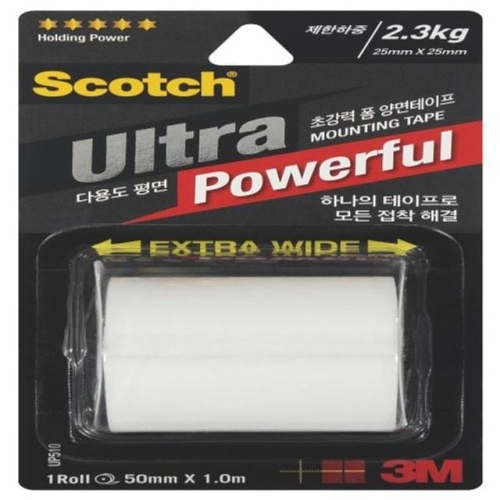 생활용품 초강력 다용도 폼 양면테이프 UP510 1.1mm x 50mm x 1m WT300672803 1EA 자재