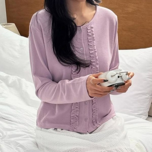 아이우먼 스트레이트러플가디건 YPX473M603 빅사이즈_이미지