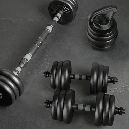 바디엑스 조립식 무게조절 덤벨 바벨 케틀벨 3종 세트 (40kg)_이미지