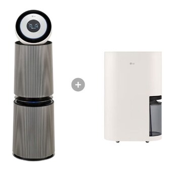 LG전자 오브제컬렉션 퓨리케어 AI 360˚ 알파UP AS335NSAC + 제습기 <b>DQ214MEGA</b>