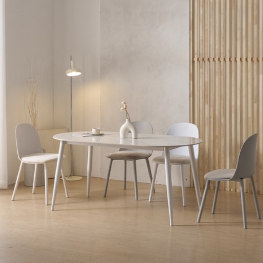 공간사이 루키 타원 세라믹 식탁 1600 (의자4개)_이미지