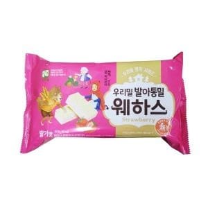 우리밀 우리밀 발아통밀 딸기맛<b>웨하스</b>