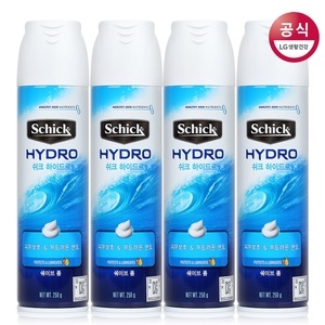 쉬크 하이드로 모이스처라이징 쉐이빙 폼 250g (4개)