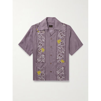 ����� ĳ��Ż Purple Peckish Rainbowy Wrangle C ollar Printed Voile Shirt TP57..