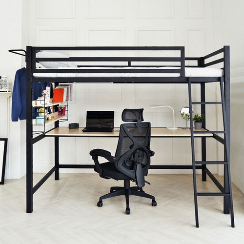 일루일루 코모드i 올인원 스퀘어 책상형 벙커침대 SS (12cm볼라텍스폼)_이미지