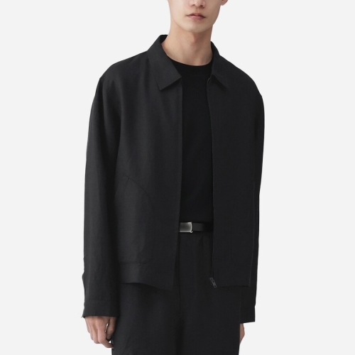 남성 린넨 리오셀 집업 워크 셔츠 76841524