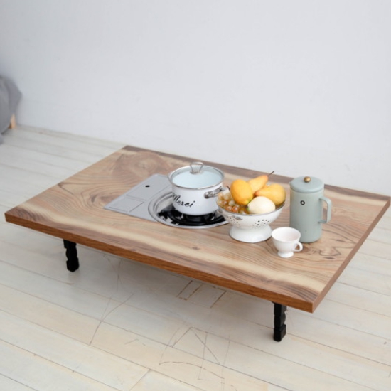 인터데코 접이식 고기불판 테이블 밥상 (120x75cm)_이미지