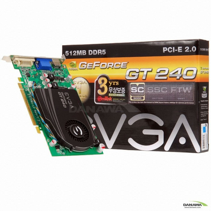 EVGA 지포스 GT240 SuperClocked D5 512MB 이엠텍_이미지