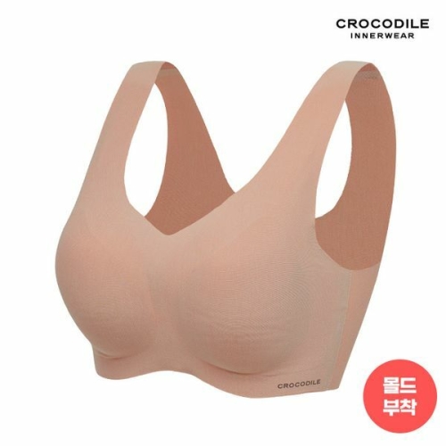 크로커다일 라이크라 쉘론 데일리 몰드부착 V넥 감탄브라 1종 CDWBR5O07T_이미지