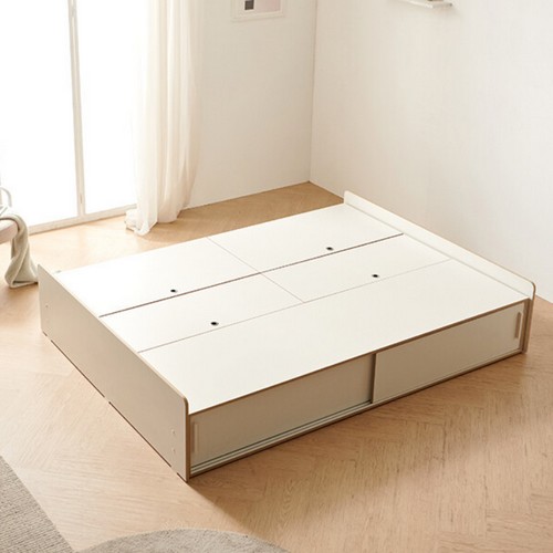 알파침대 아인 무헤드 슬라이딩 빅수납 침대 Q (애쉬드독립)_이미지