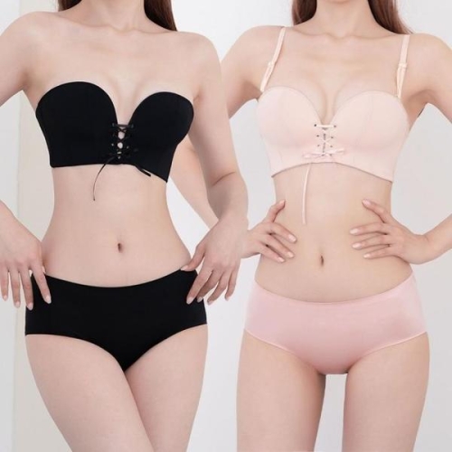 셀러허브 오프숄더 볼륨업 코르셋 노와이어 뽕브라 사기 보정 S13127105_이미지
