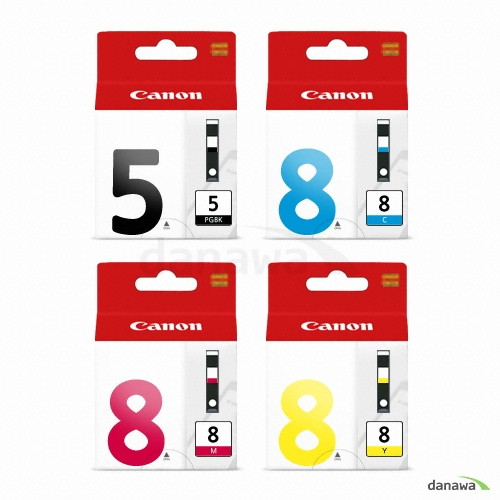 Canon 정품 PGI-5BK, CLI-8C, CLI-8M, CLI-8Y 4색 세트_이미지