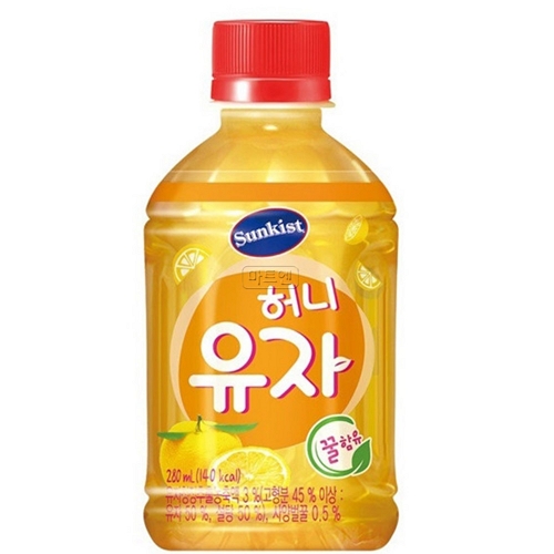 해태htb 썬키스트 허니유자 280ml (24개)