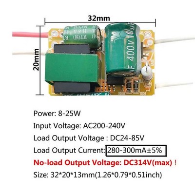 8W 18W 25W 36W 50W 300mA 250mA 비절연 LED 전구 드라이버 정전류 변압기 ac-dc 컨버터 전원 ..