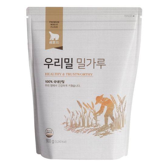 곰표 우리밀 밀가루 900g (4개)_이미지