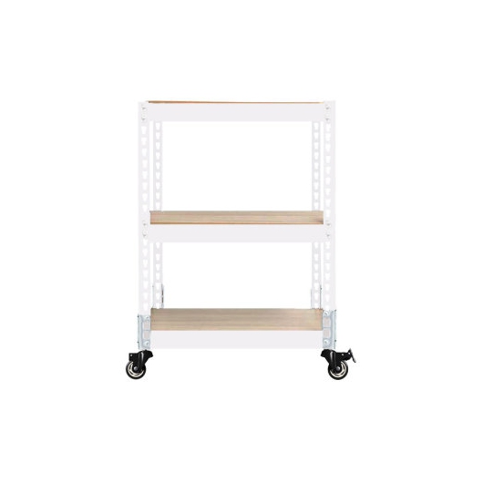 영진산업 스피드랙 우레탄바퀴 3단 이동식 선반 600x400 (75cm(높이))