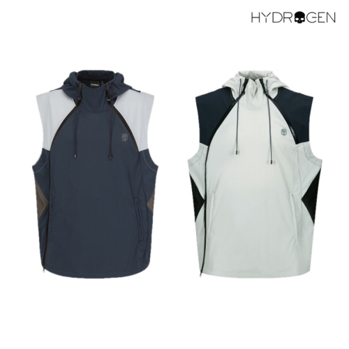 하이드로겐 에이케이몰 남성 배색형 후드 경량 베스트 H11D2JV321_이미지