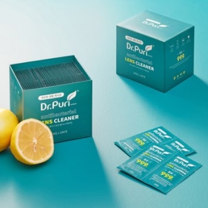 닥터퓨리 렌즈 크리닝 일회용 티슈 개별포장 100매 2개 레몬향