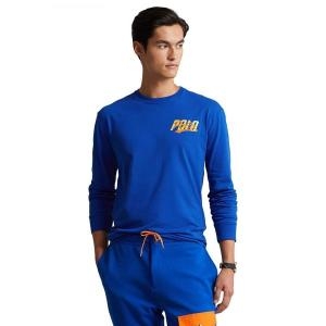 랄프로렌 폴로 남성 클래식핏 긴팔 로고 저지 티셔츠 블루 S 2888551