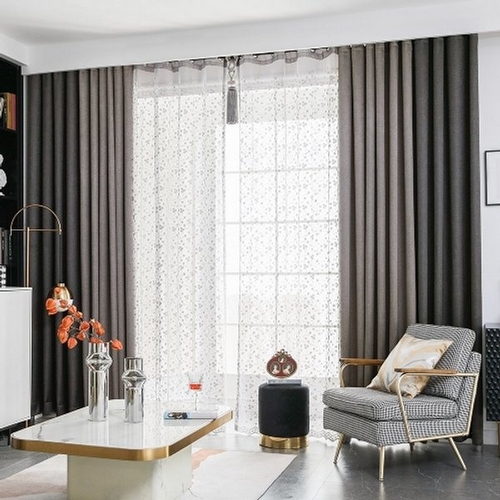 지나송 카리아 자수 레이스 암막커튼 (4장, 슈퍼특대형, 310x230cm)_이미지