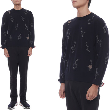 톰브라운 1107 남성 구스 인타르시아 울 니트 MKA558A_Y1051_415