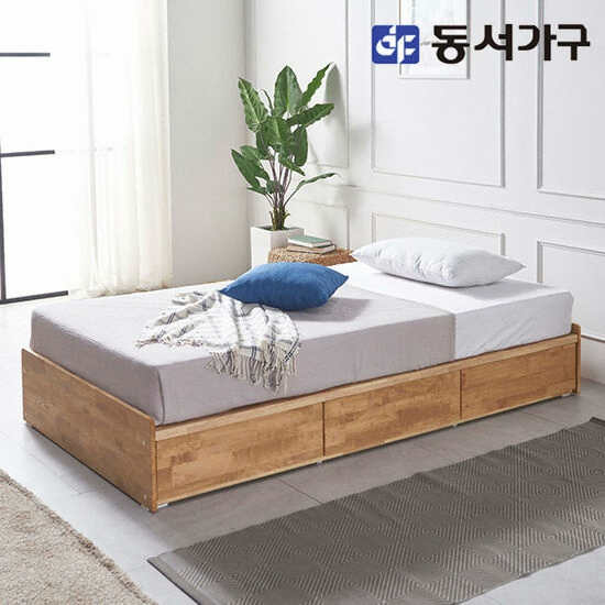 동서가구 이즈 우디 원목 수납침대 SS (매트별도)_이미지