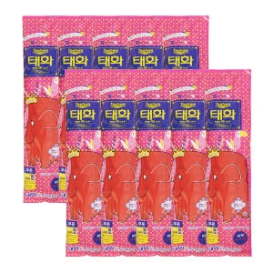태화 고무장갑 뉴특대 10P 적색_이미지