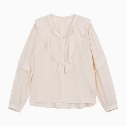 SISLEY 뉴치피 러플 블라우스_SAWS35531BE_이미지